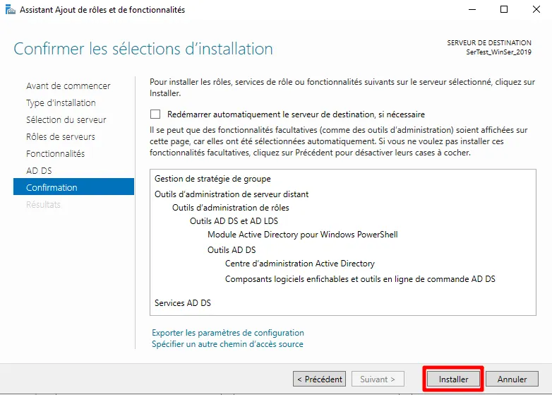 AD Configuration et Promotion