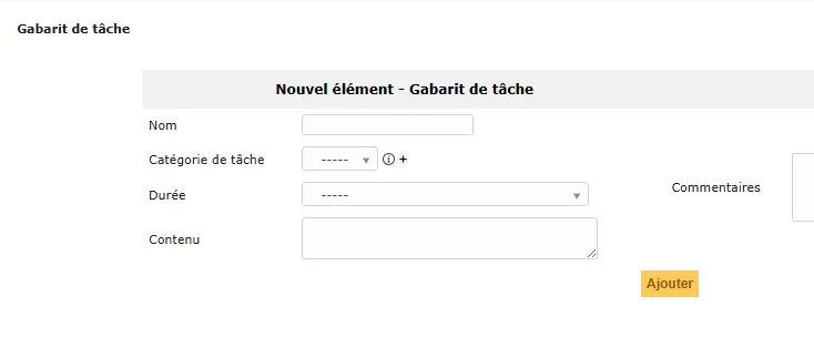 GLPI_Catégorie_Gabarit